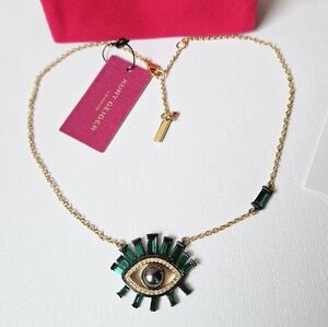 KURT GEIGER LONDONCrystal & Imitation Pearl Evil Eye Pendant Necklace, 16"-18"